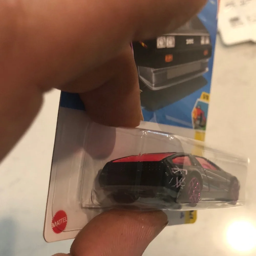 DMC DeLorean Toy Car - Black and Pink